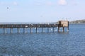 Observation hut in Lake Trasimeno, Italy Royalty Free Stock Photo